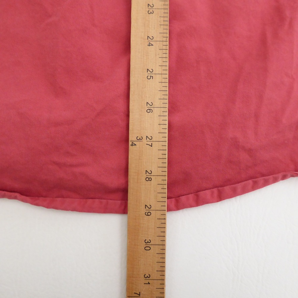 Polo Ralph Lauren Mens Button Up Shirt Salmon Red Workwear Utility Pocket Medium - Picture 7 of 9